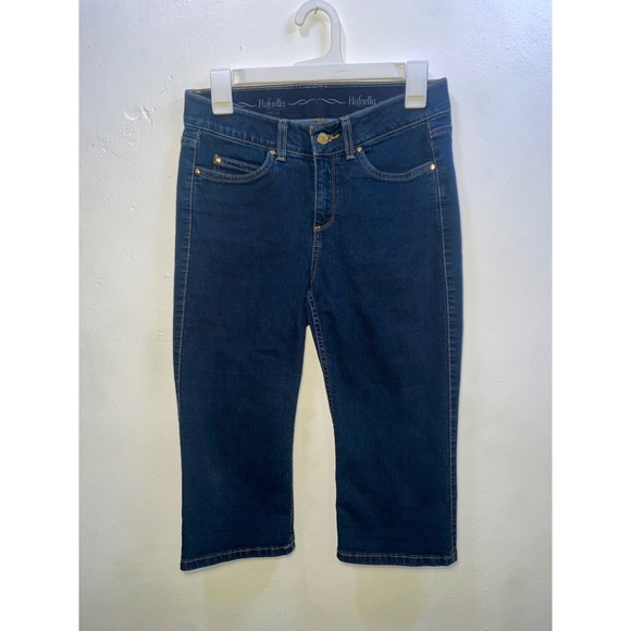 Rafaella Pants - Rafaella Weekend Dark Wash Denim Capris Cropped Jeans Size 6 Y2K Casual Classic